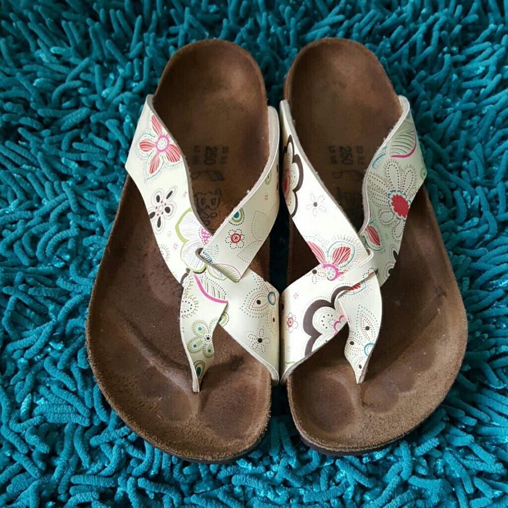Tan Birkenstock sandles